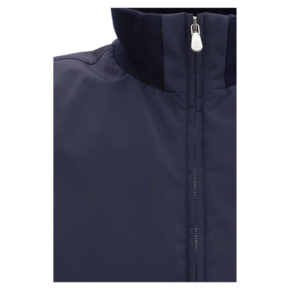 Brunello Cucinelli Blue Polyester Sleveless Jacket - Image 3