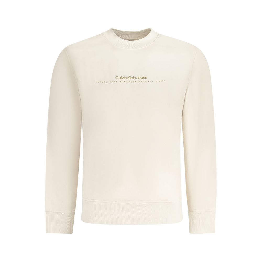 Calvin Klein Beige Cotton Men's Sweatshirt