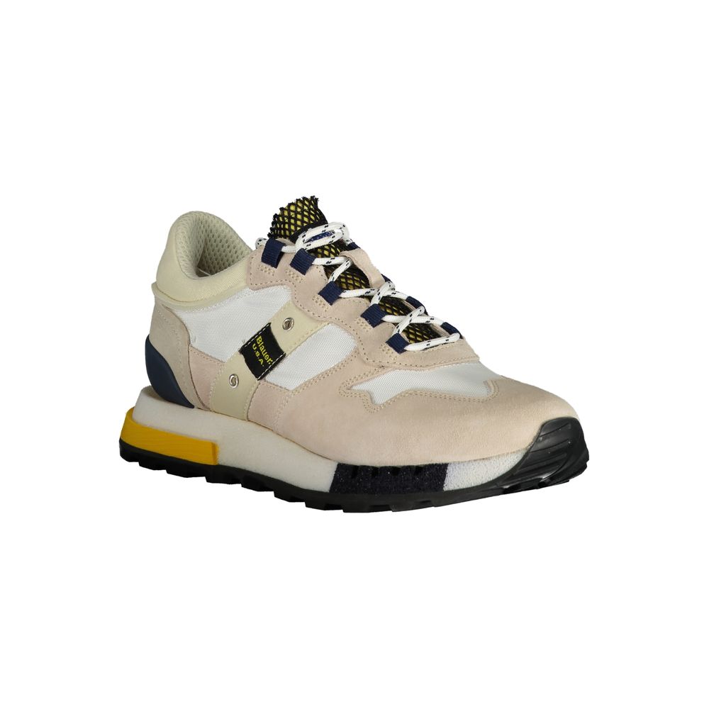 Blauer White Polyurethane Men's Sneaker - Image 2