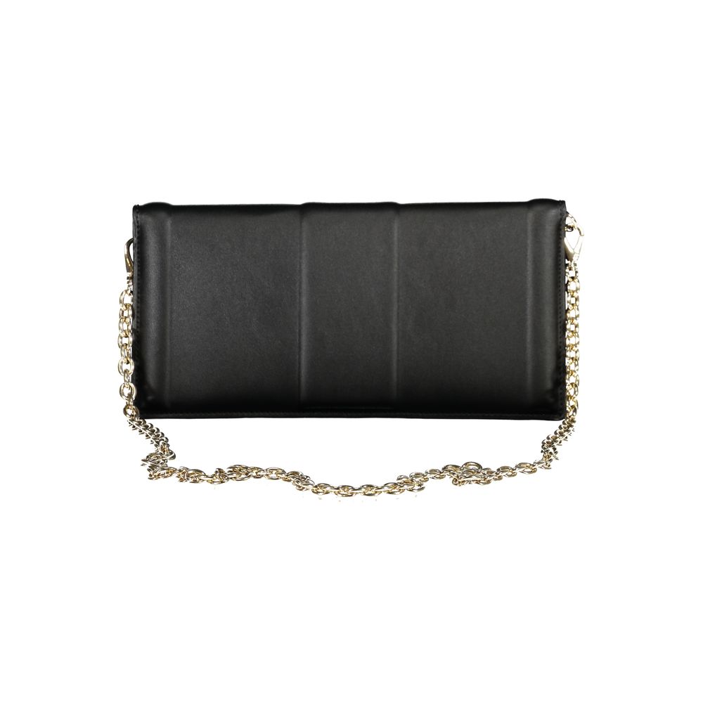Mario Valentino Black Polyurethane Women Clutch - Image 2