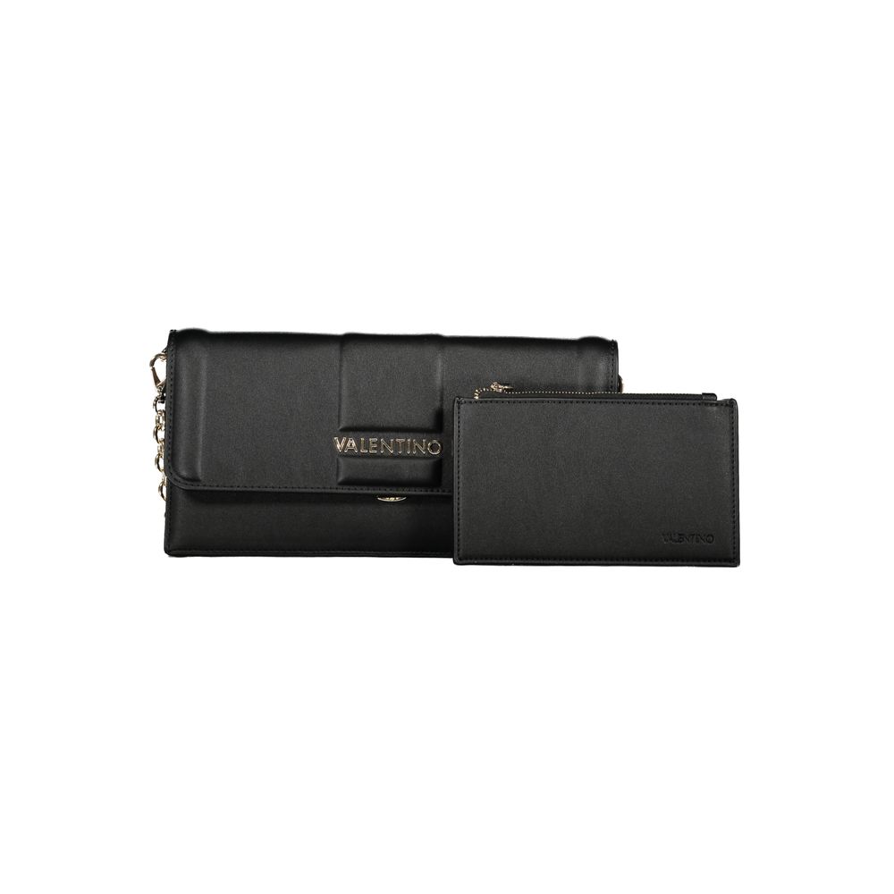 Mario Valentino Black Polyurethane Women Clutch - Image 3