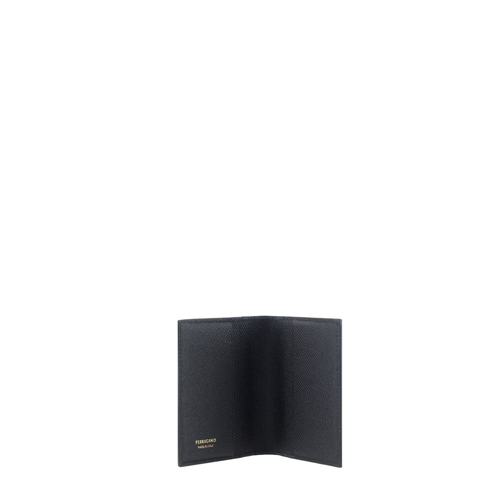 Ferragamo Black Calf Leather Bos Taurus Wallet - Image 3