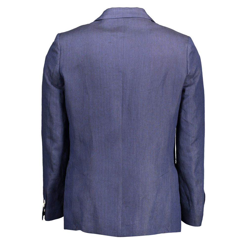 Gant Blue Linen Men Jacket - Image 2