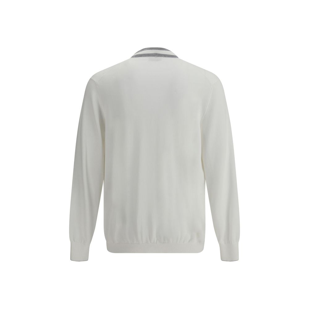 Brunello Cucinelli White Cotton Cardigan - Image 2
