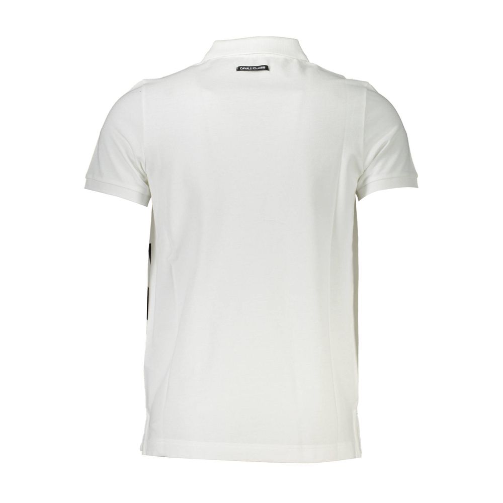Cavalli Class Bianco Cotton Men Polo - Image 2
