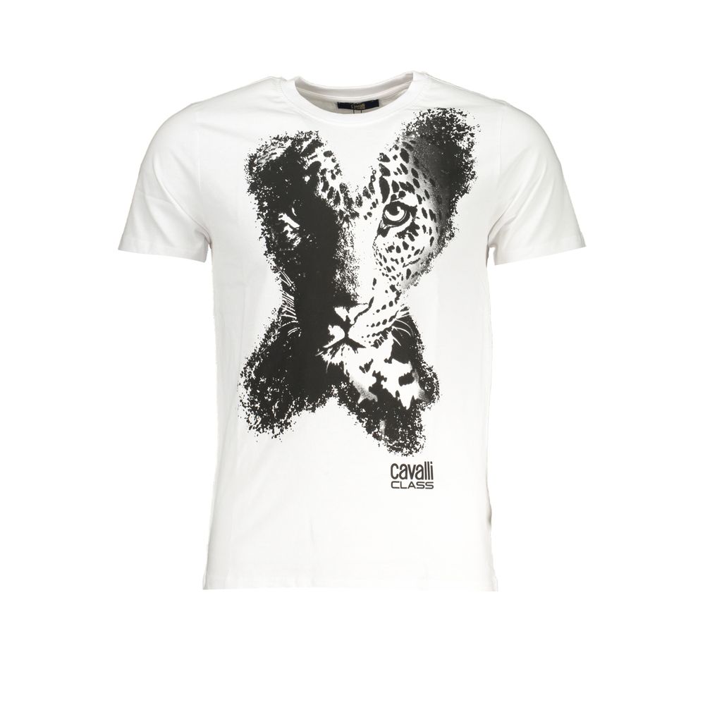Cavalli Class White Cotton Men's T-Shirt