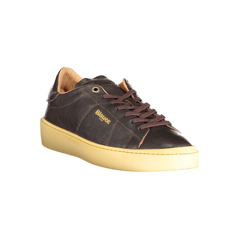 Blauer Marrone Leather Men Sneaker - Image 2