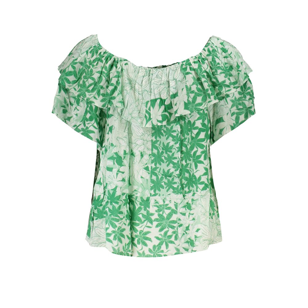 Desigual Verde Cotton Women T-Shirt - Image 2