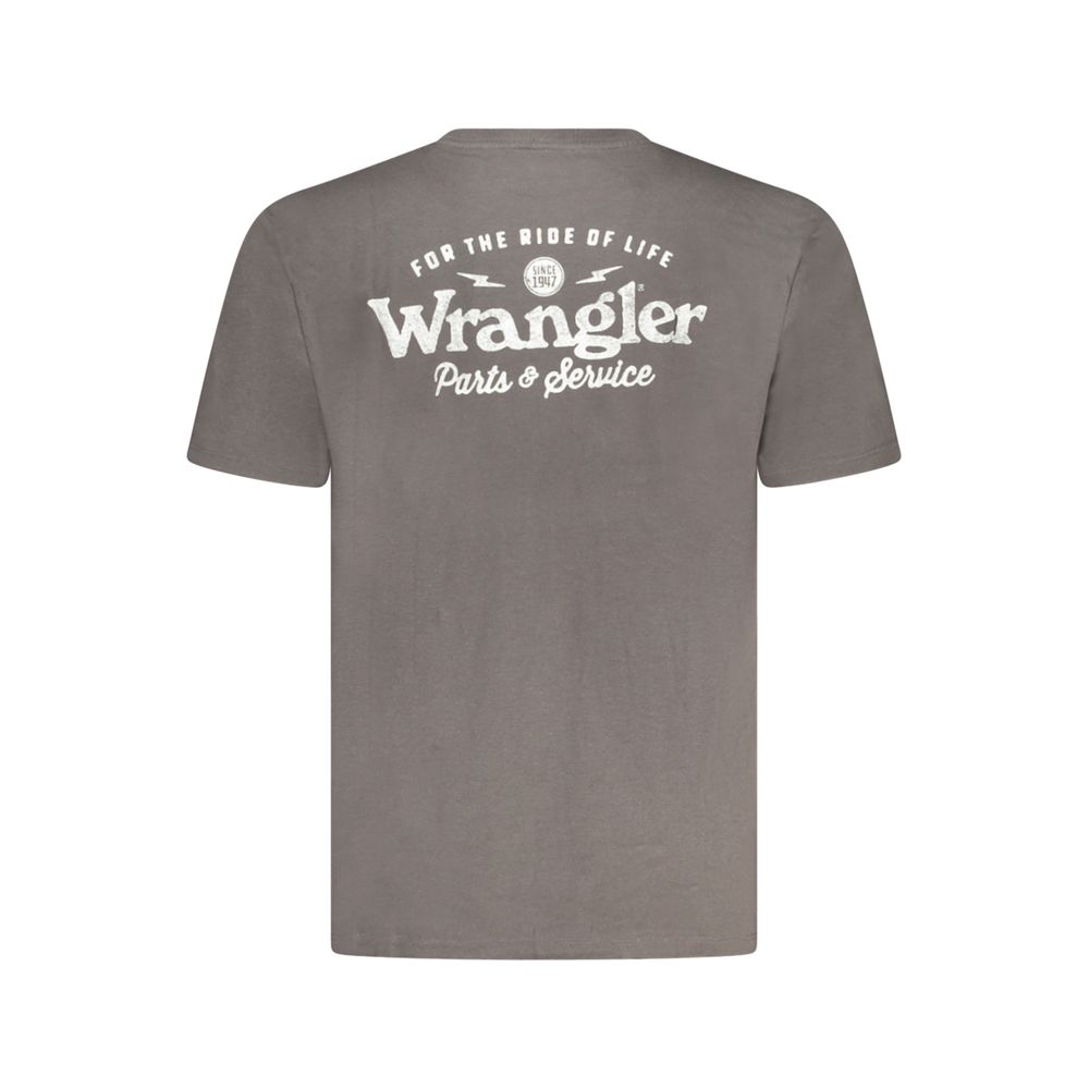 Wrangler Black Cotton Men's T-Shirt - Image 2