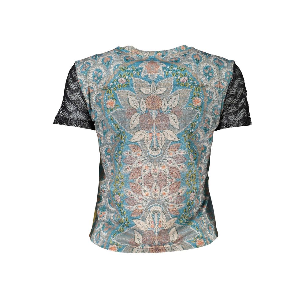 Desigual Blue Polyester Women T-Shirt - Image 2