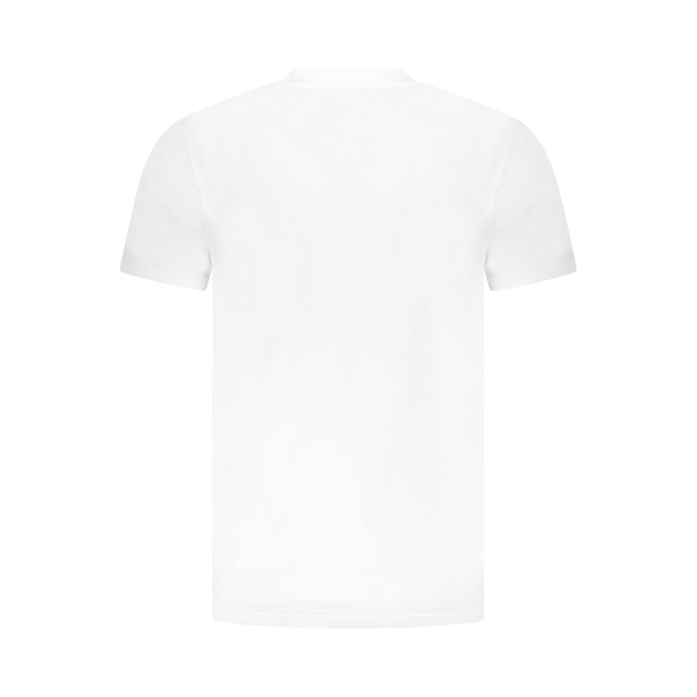 Cavalli Class Bianco Cotton Men T-Shirt - Image 2