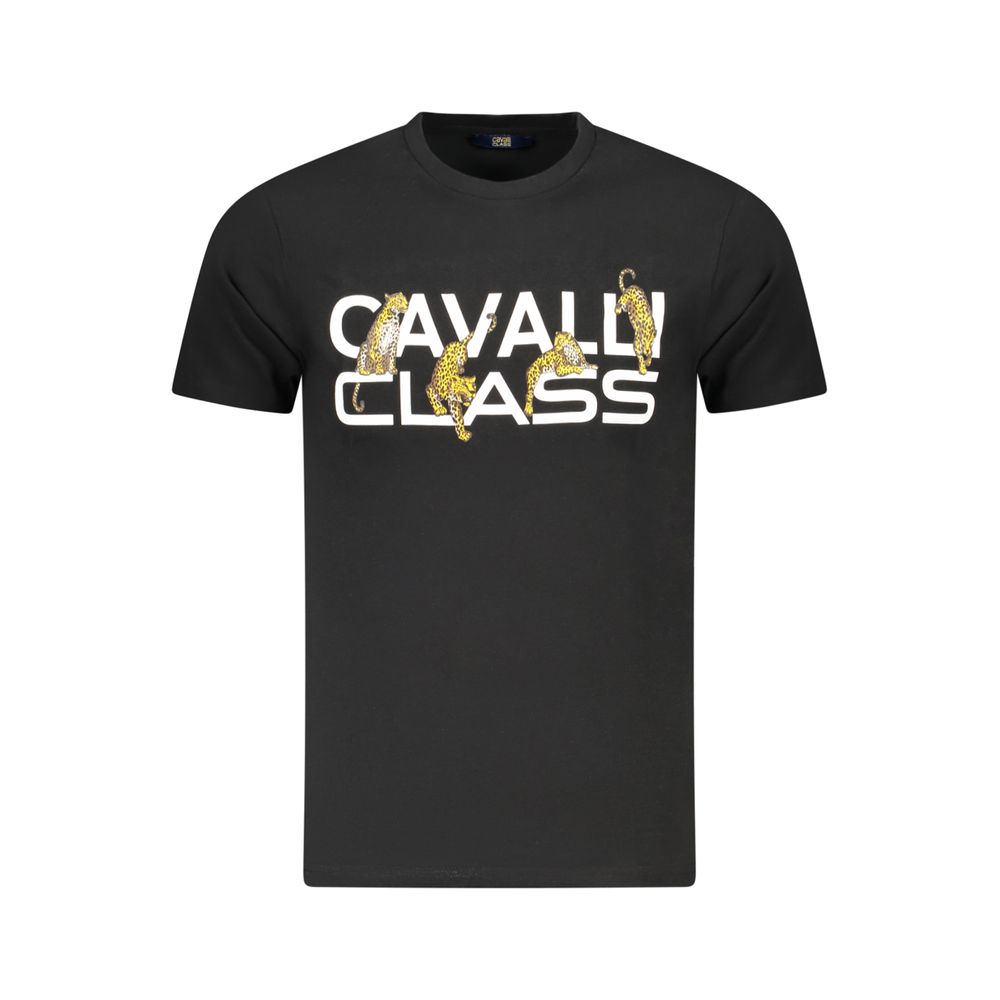 Cavalli Class Black Cotton Men's T-Shirt