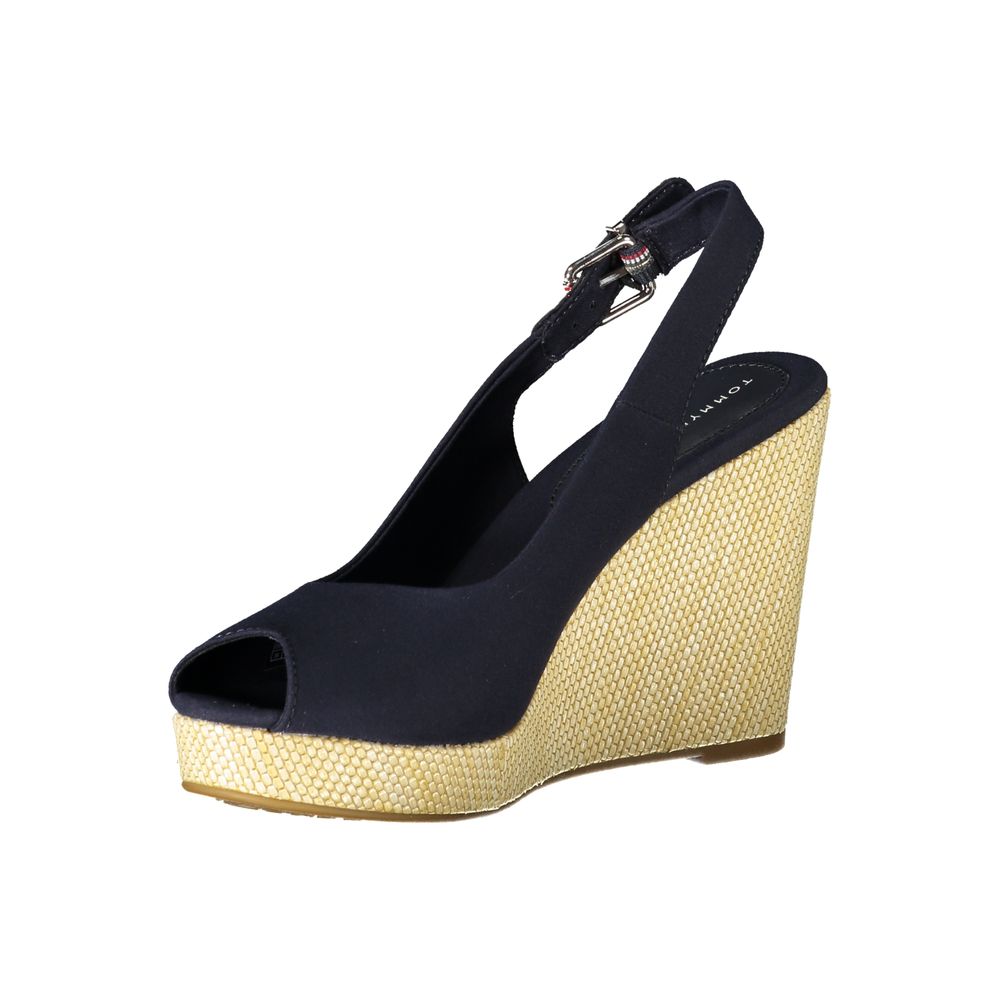Tommy Hilfiger Blue Polyester Women's Wedge Sandal - Image 3