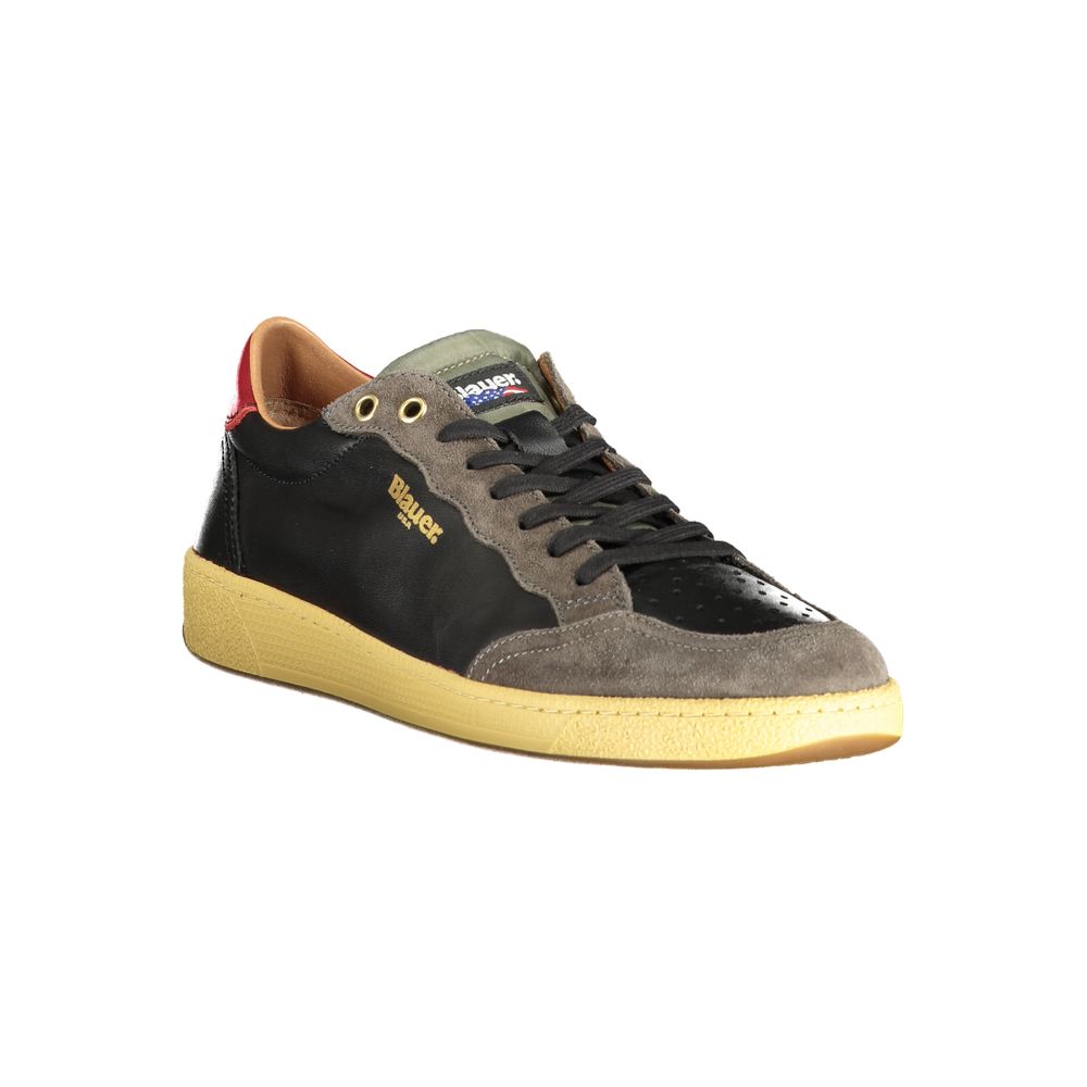 Blauer Black Leather Men Sneaker - Image 2
