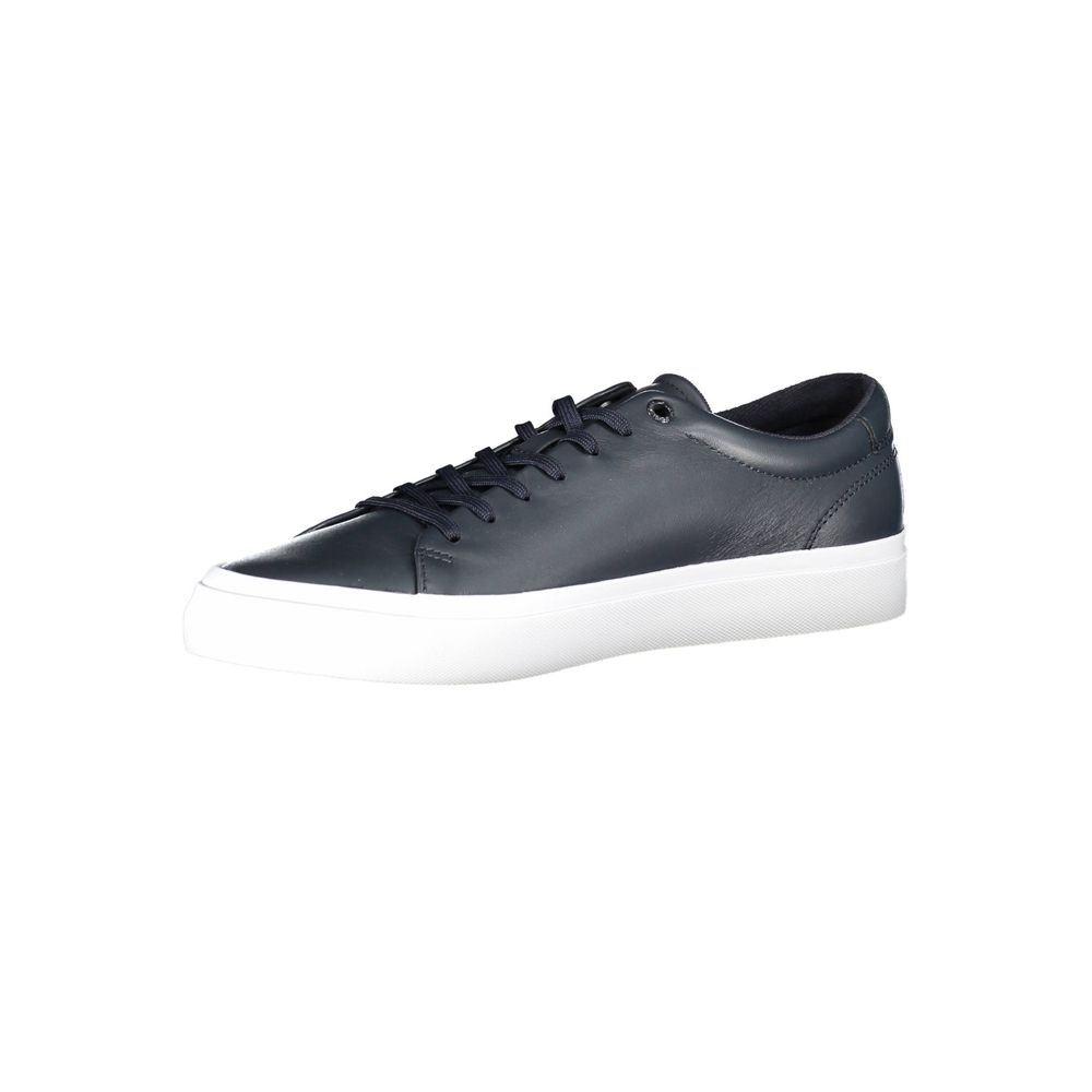 Tommy Hilfiger Blue Leather Men Sneaker - Image 3