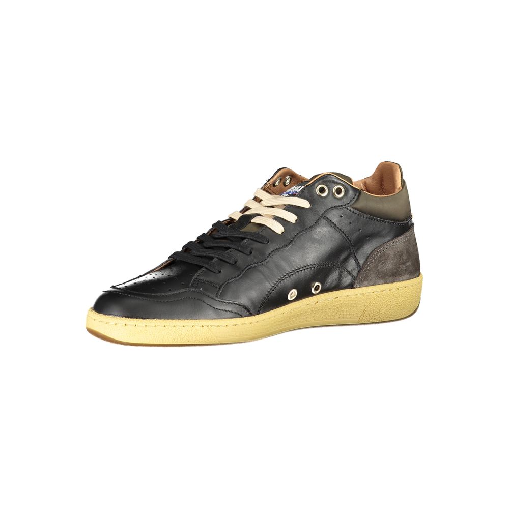 Blauer Sleek Black Lace-Up Sneakers with Contrast Details - Image 2