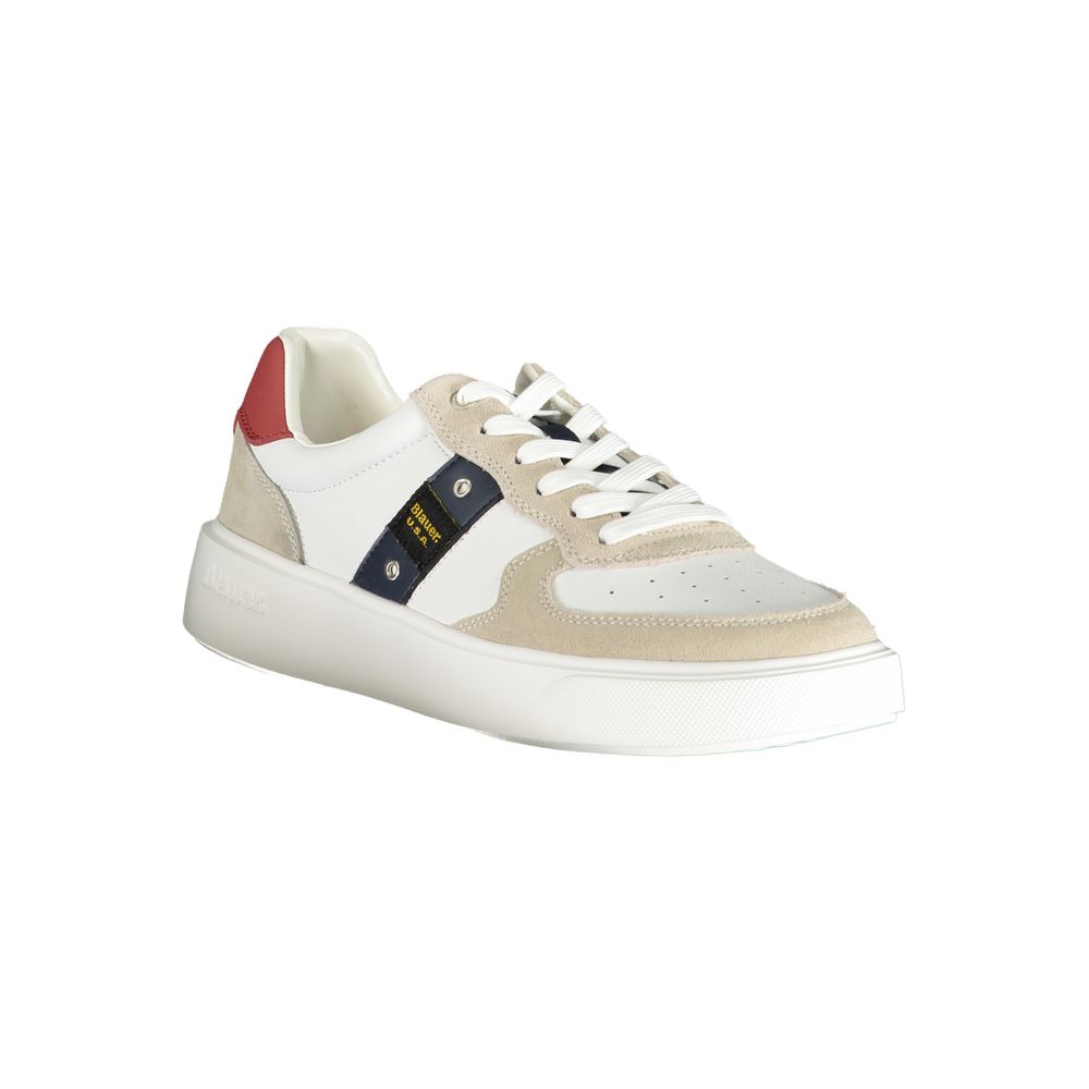Blauer White Polyurethane Men Sneaker - Image 2