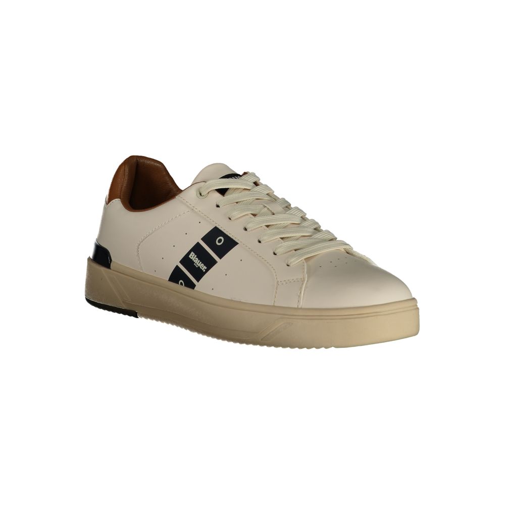 Blauer White Polyurethane Men Sneaker - Image 2