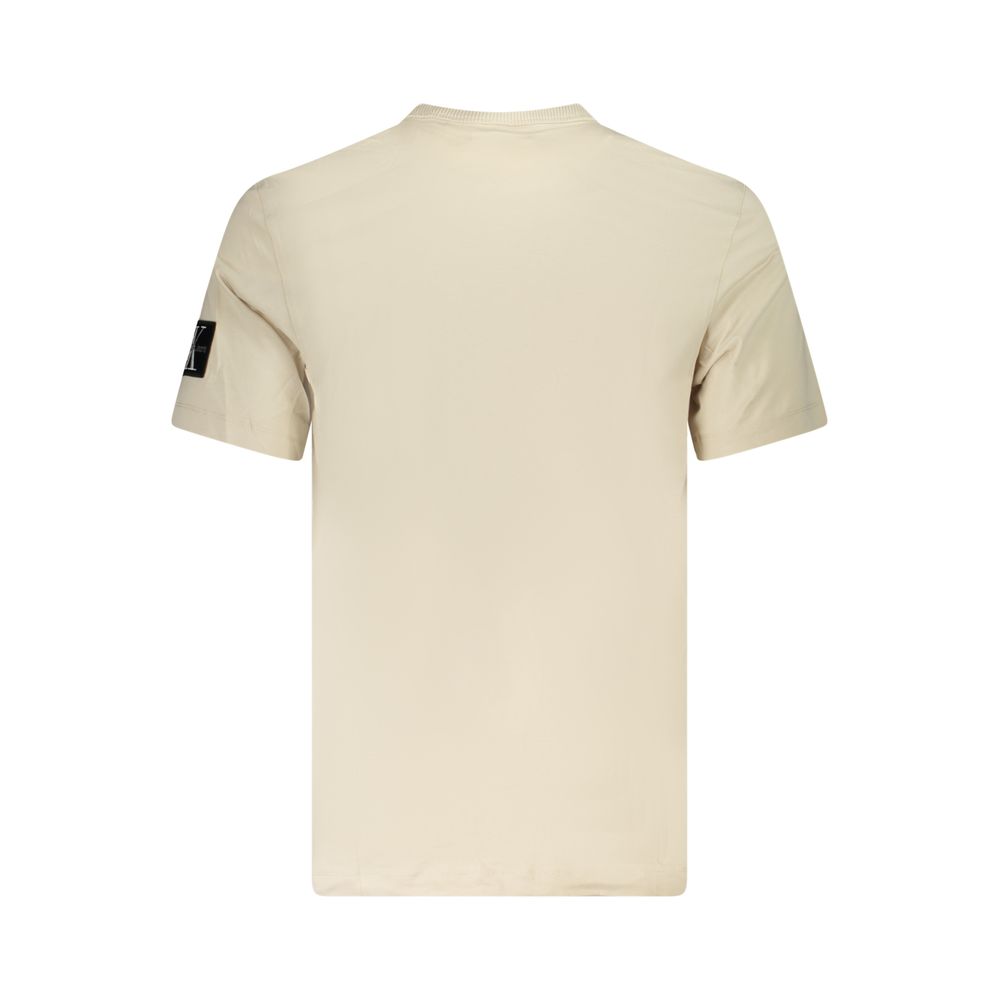 Calvin Klein Beige Cotton Men T-Shirt - Image 2