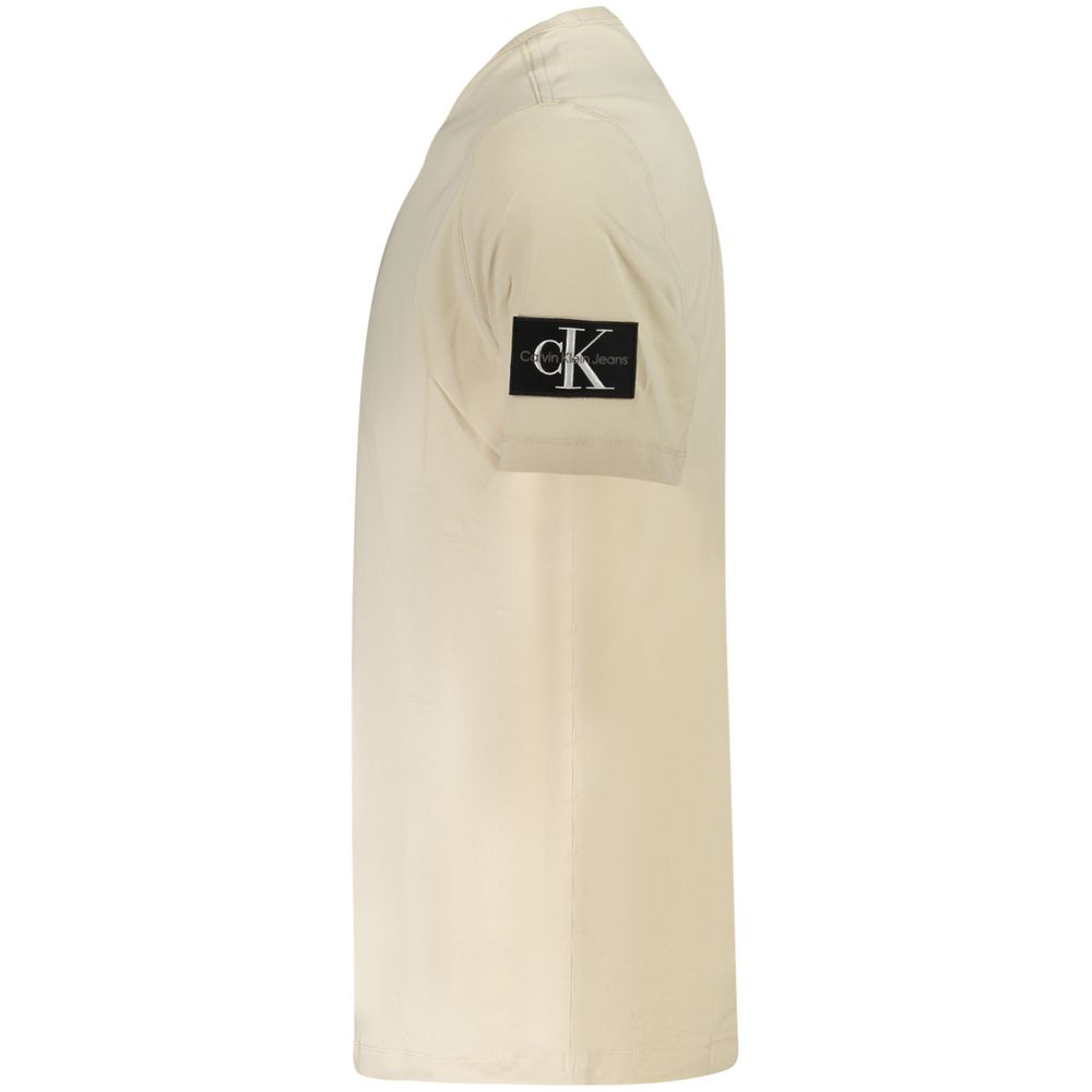 Calvin Klein Beige Cotton Men T-Shirt - Image 3