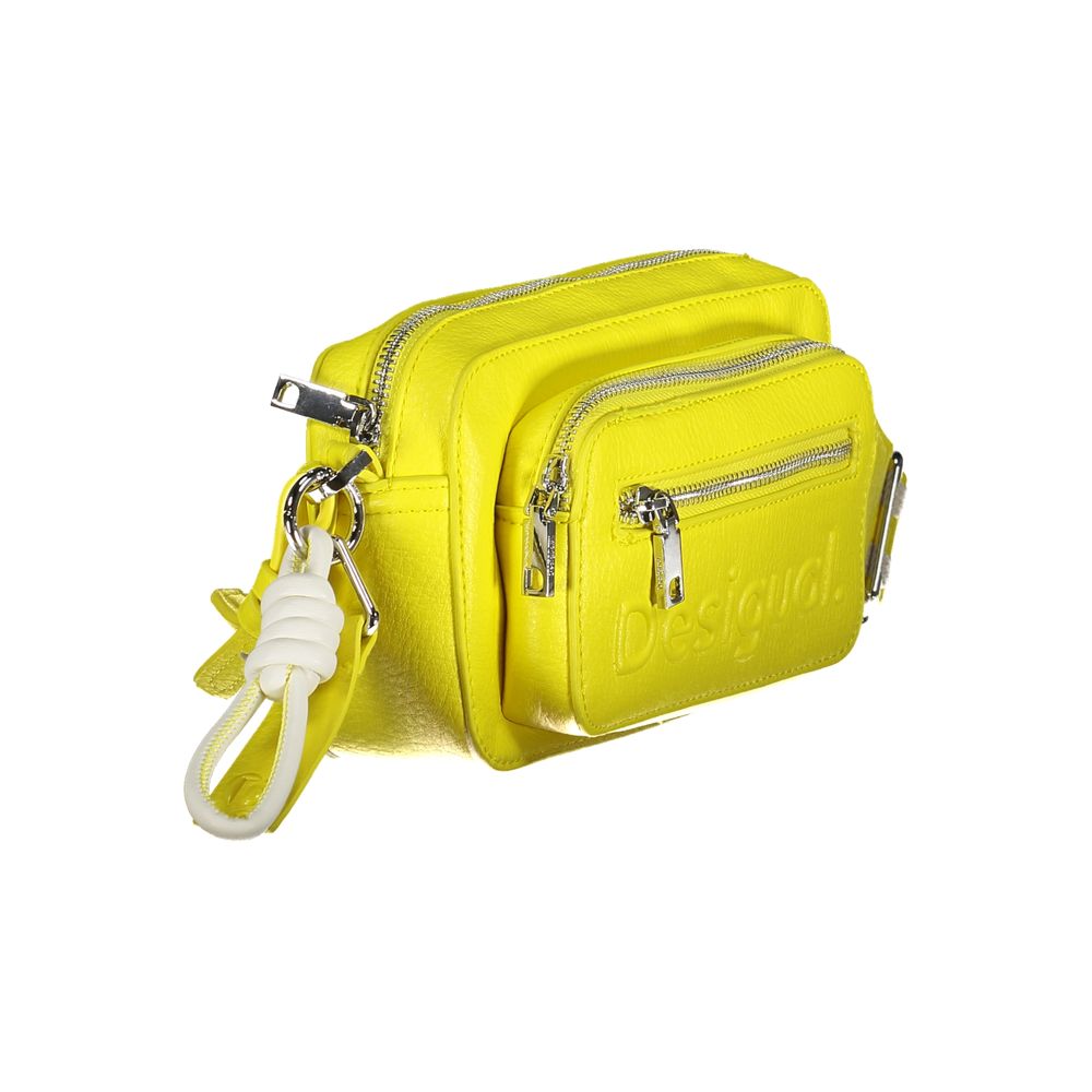 Desigual Giallo Poliuretano Women Handbag - Image 3