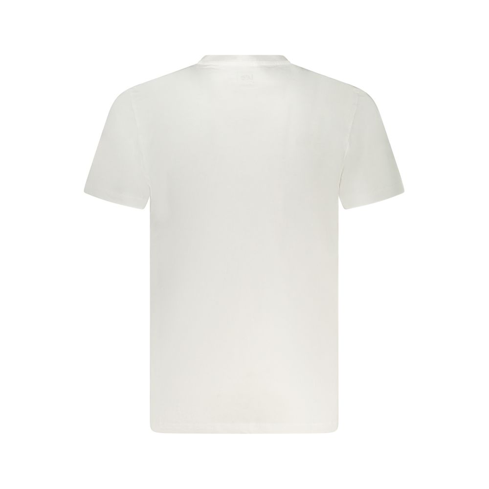 Lee White Cotton Men T-Shirt - Image 2