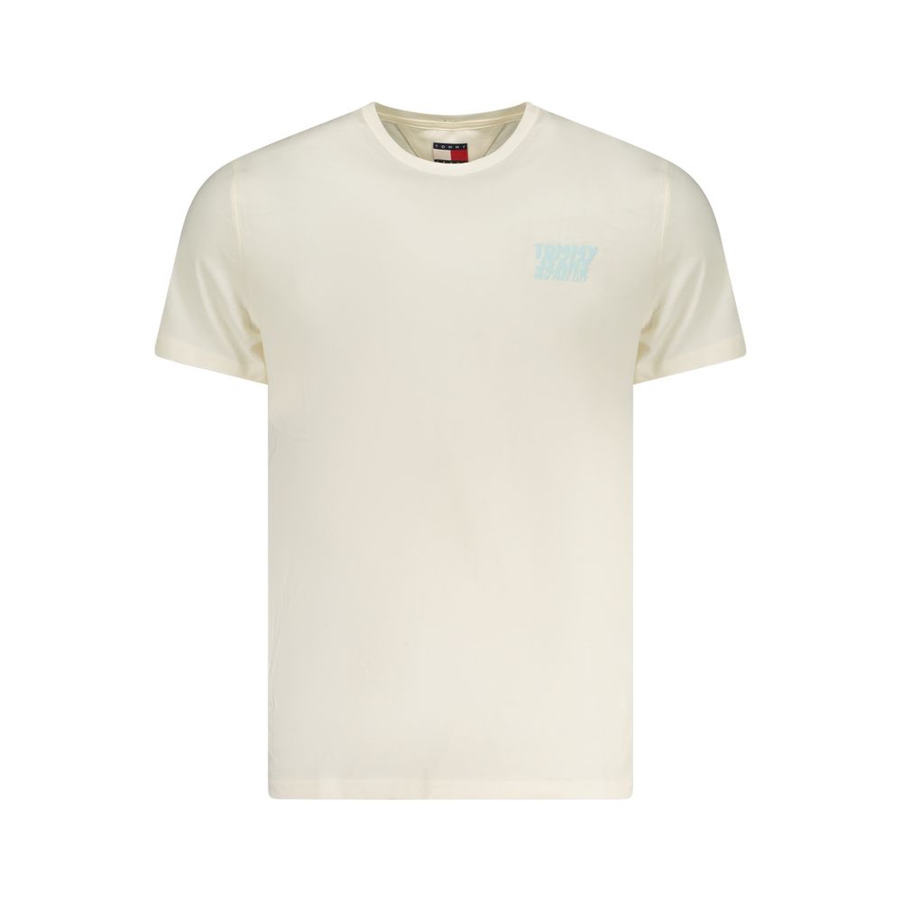 Tommy Hilfiger Beige Cotton Men T-Shirt