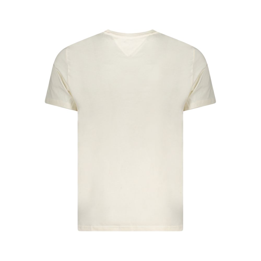 Tommy Hilfiger Beige Cotton Men T-Shirt - Image 2