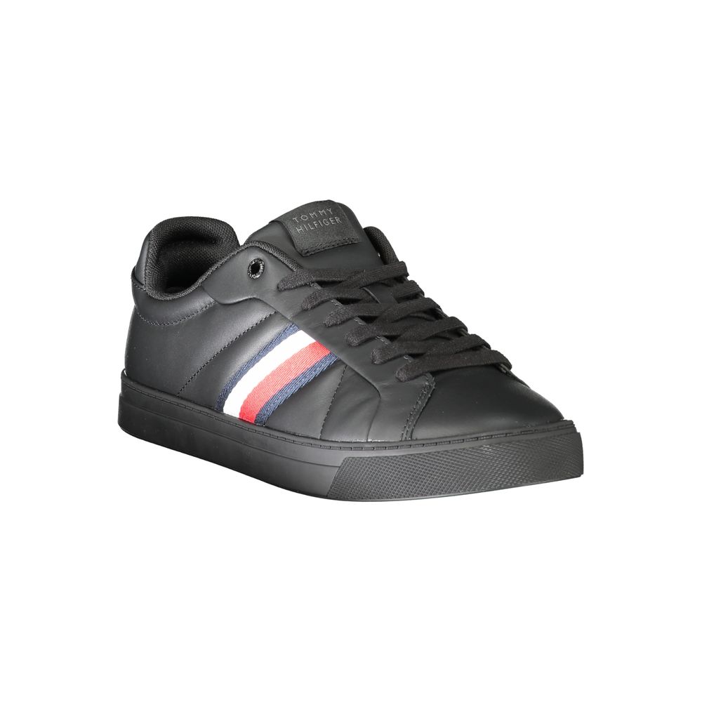 Tommy Hilfiger Black Leather Men Sneaker - Image 2