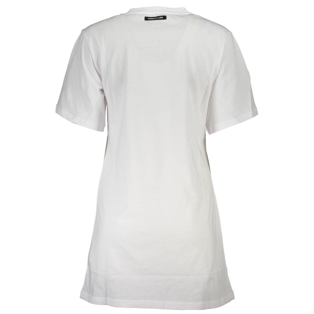 Cavalli Class Bianco Cotton Women T-Shirt - Image 2