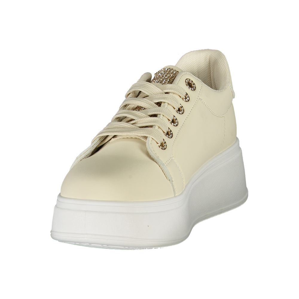 Laura Biagiotti Beige Polyurethane Women Sneaker - Image 3