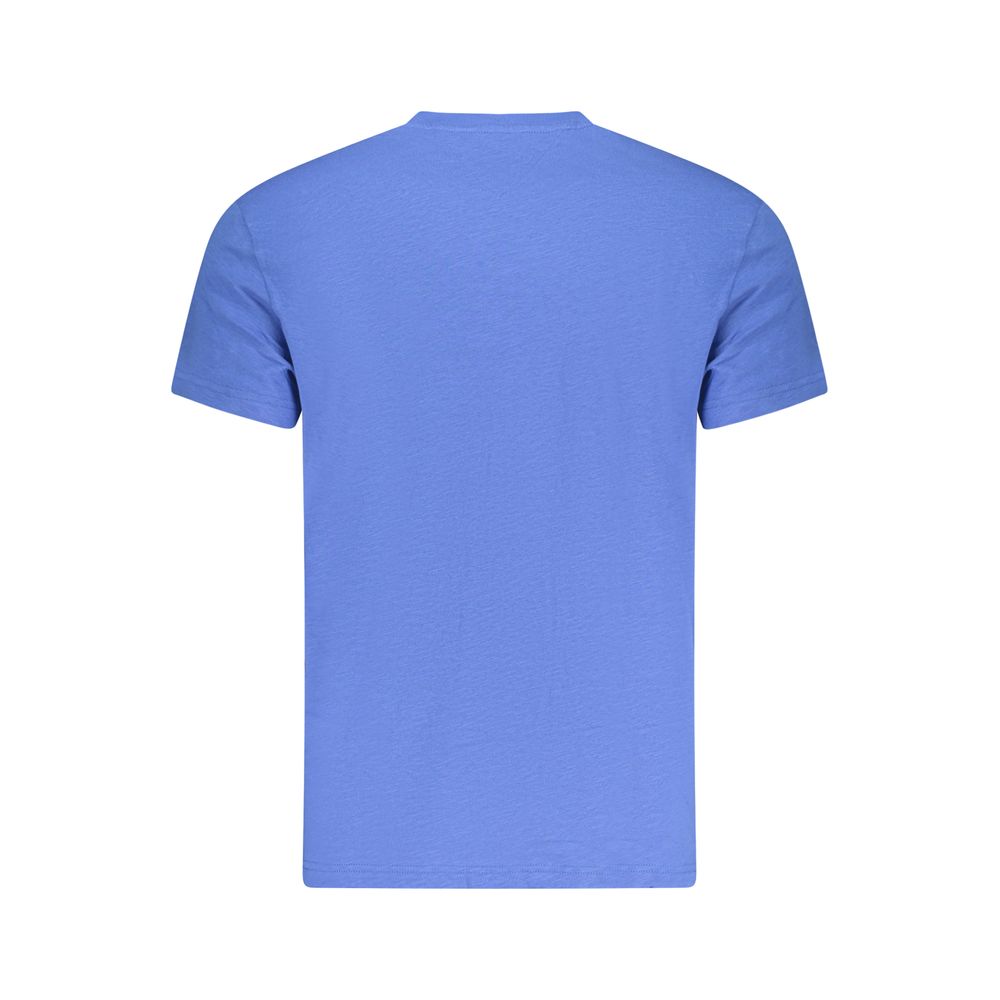 Tommy Hilfiger Blue Cotton Men T-Shirt - Image 2