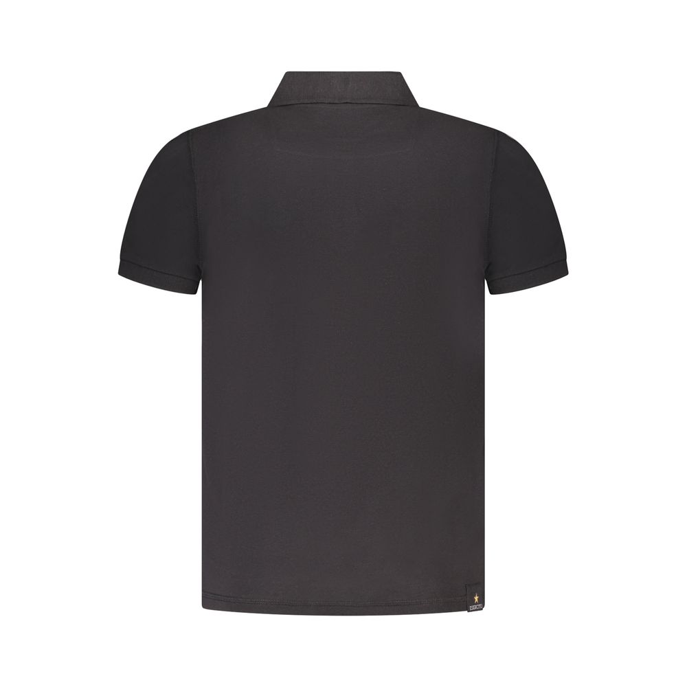 Accademia Militare Black Cotton Men's Polo Shirt - Image 2
