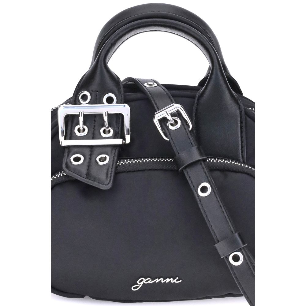 Ganni Black Nylon Shoulder Bag - Image 4