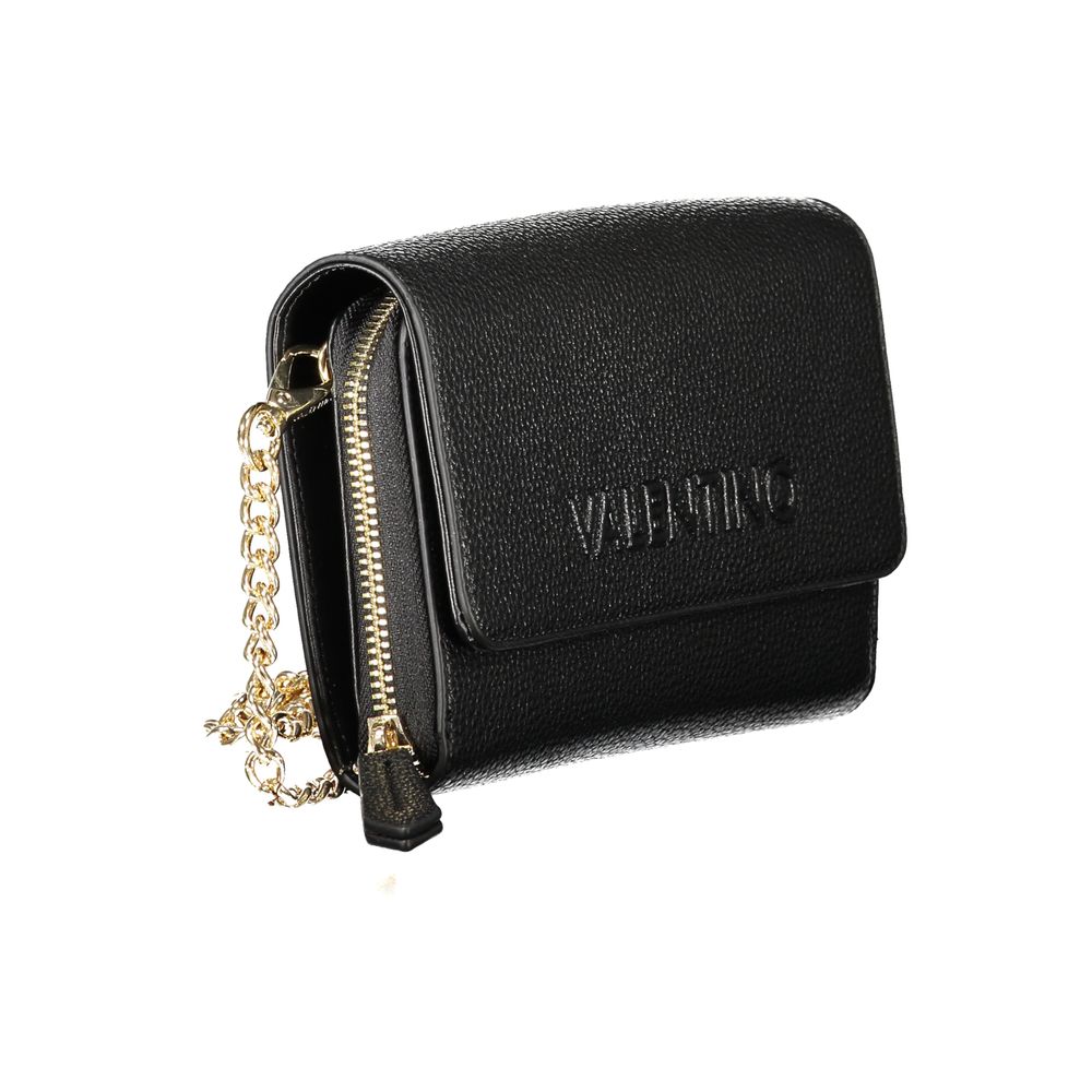 Mario Valentino Black Polyurethane Women WalletConvertible Shoulder Bag - Image 3