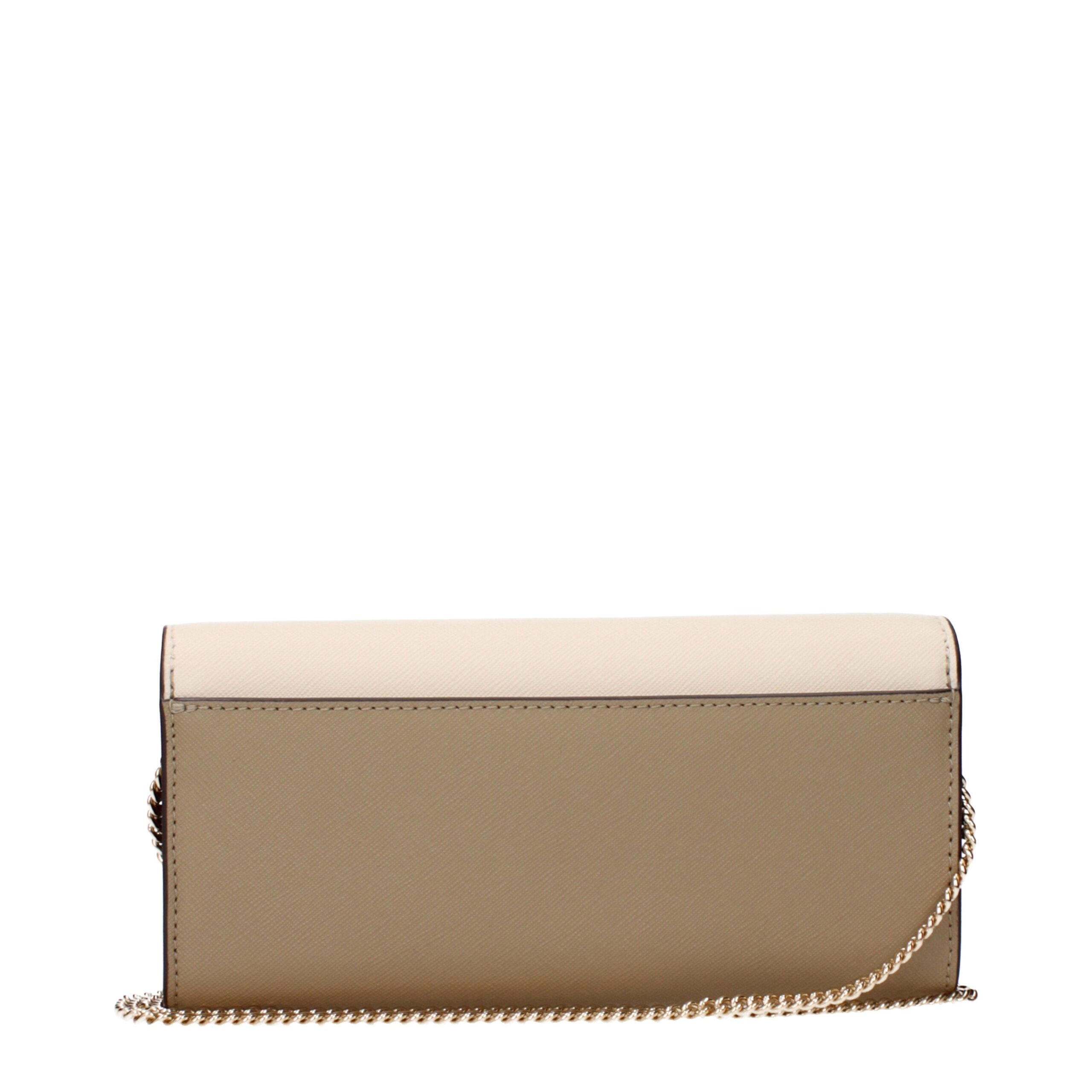 Tory Burch Beige Leather Clutch Bag - Image 3