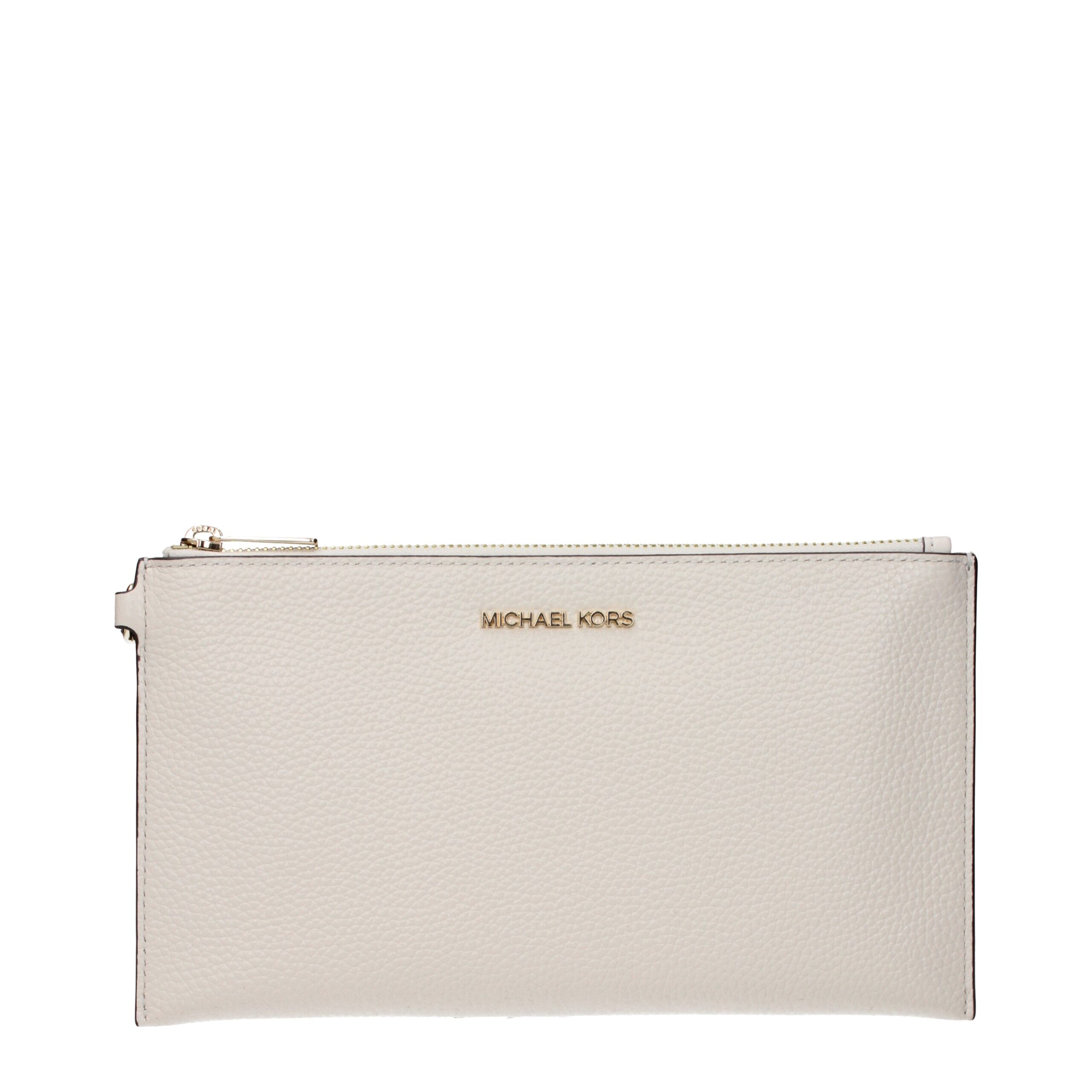 Michael Kors Beige Leather Clutch Bag