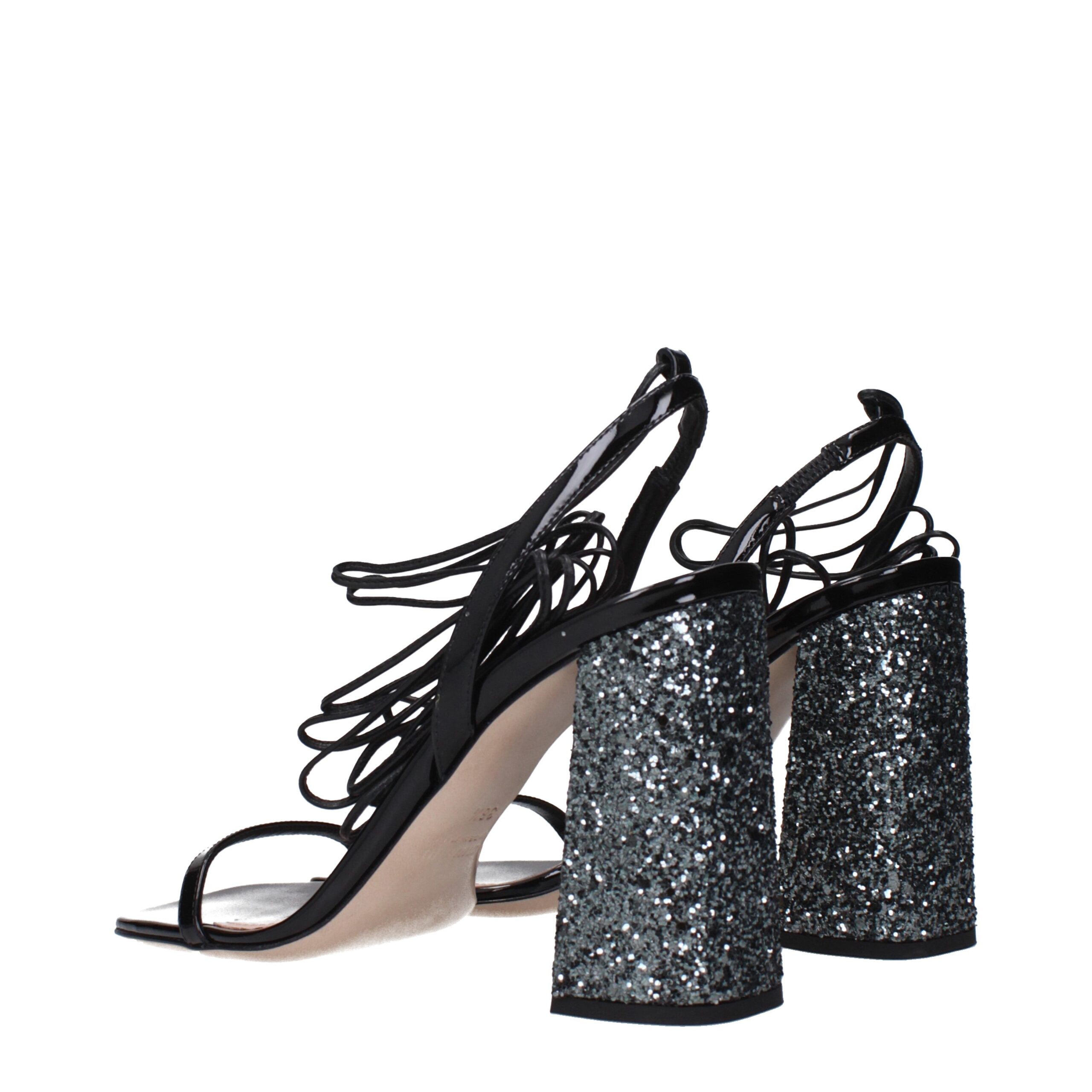 Miu Miu Black Leather Platform Sandals - Image 4