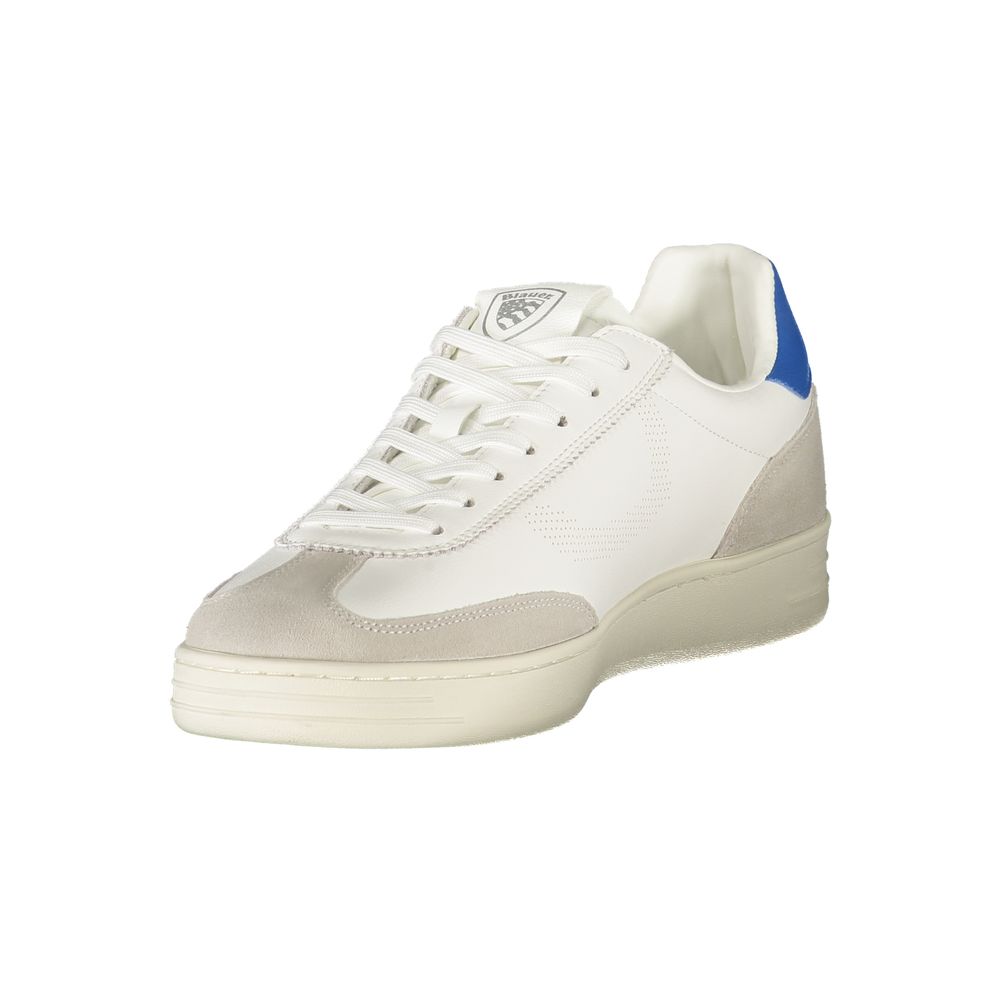 Blauer White Polyurethane Men's Sneaker - Image 3