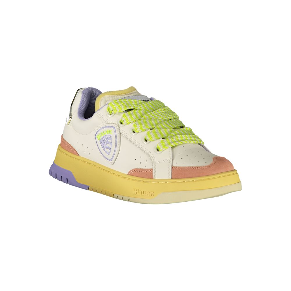 Blauer White Leather Women Sneaker - Image 2