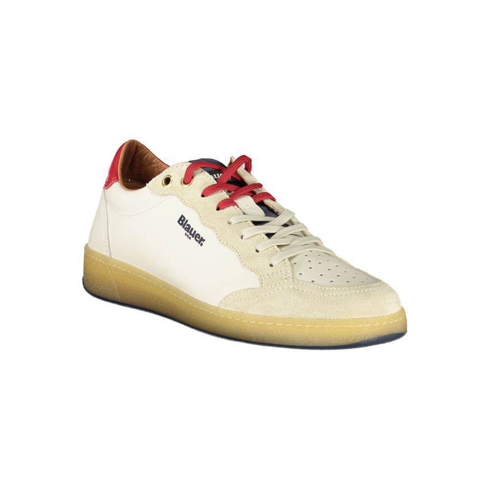Blauer White Polyurethane Men Sneaker - Image 2