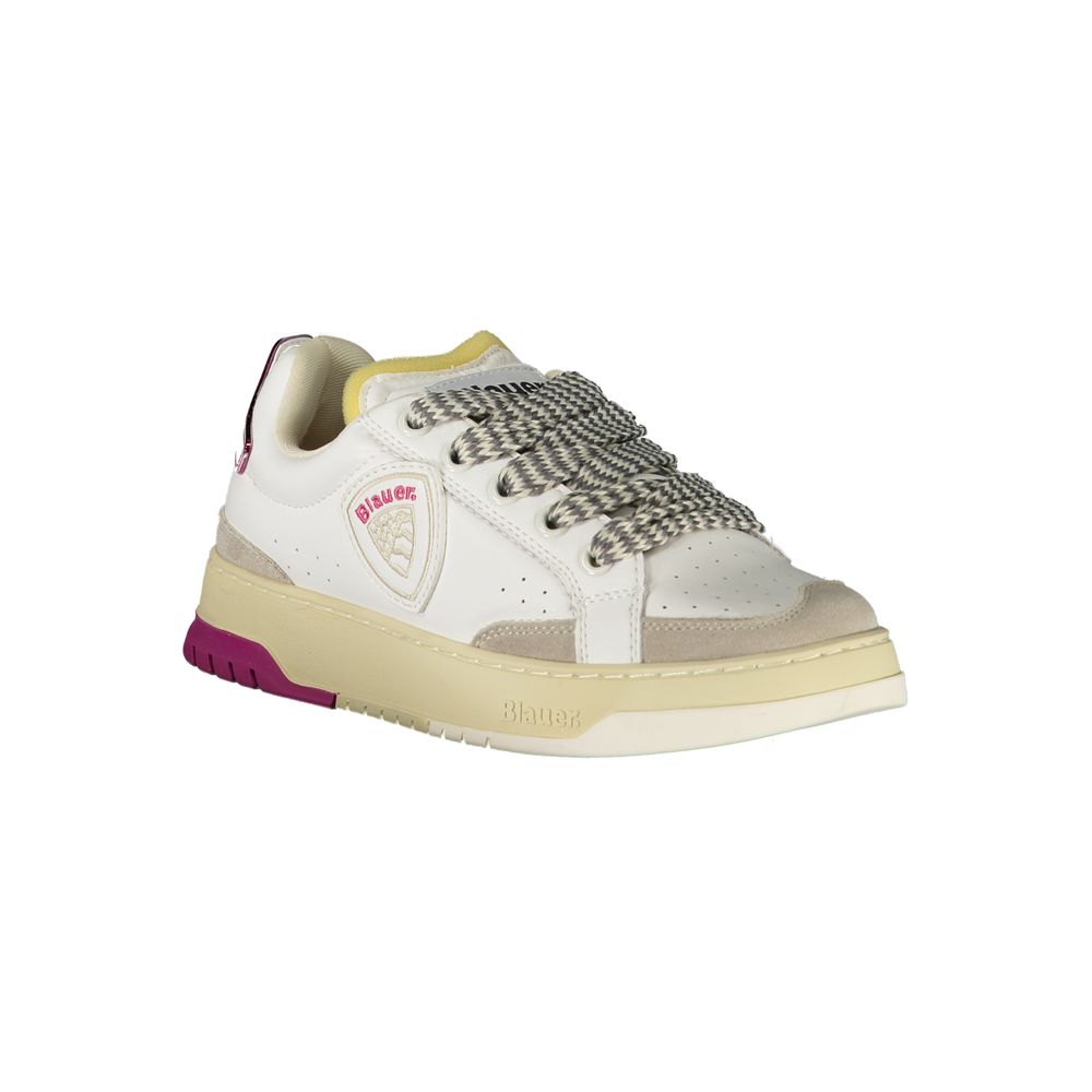 Blauer White Leather Women Sneaker - Image 2