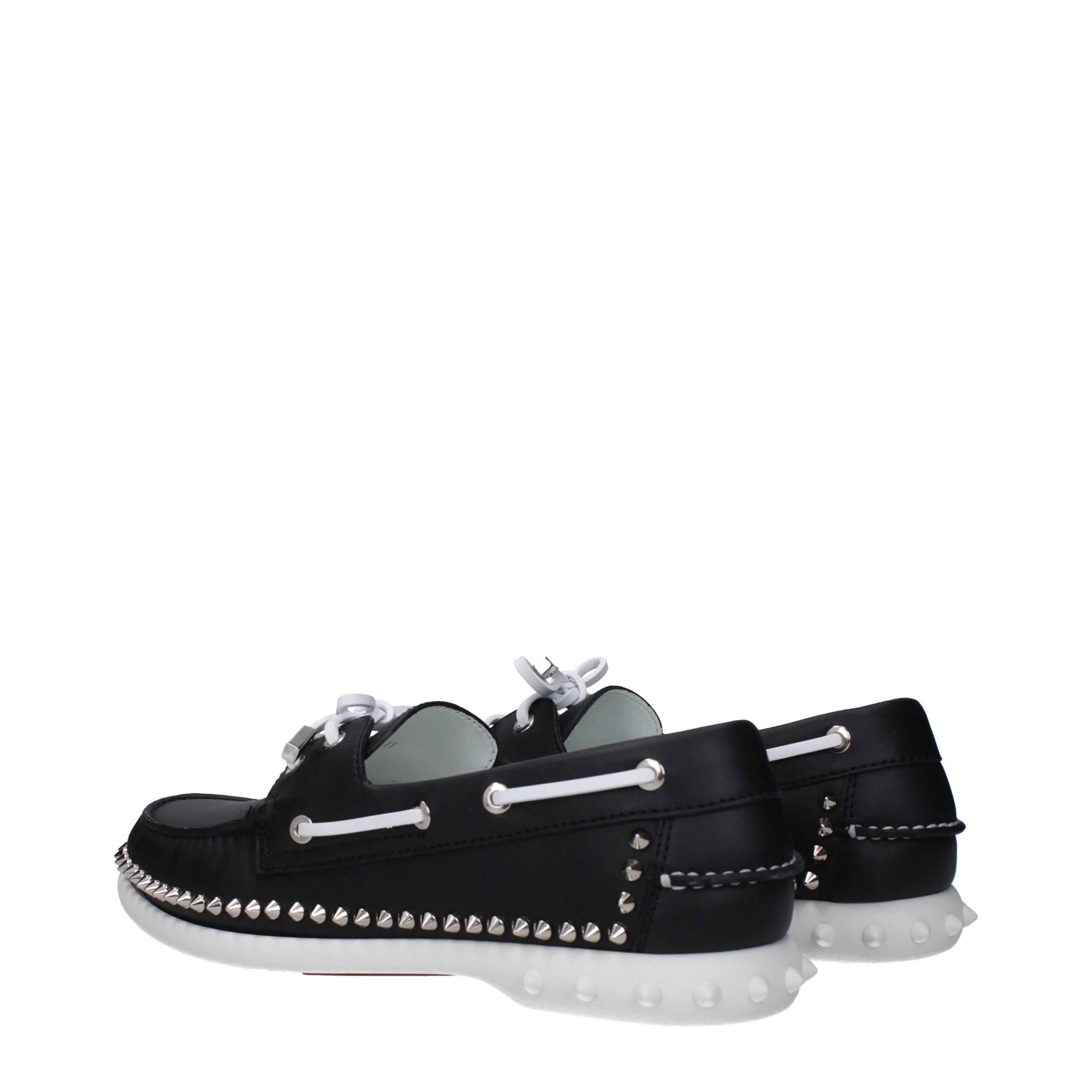 Christian Louboutin Black Leather Slip-On Loafers - Image 4