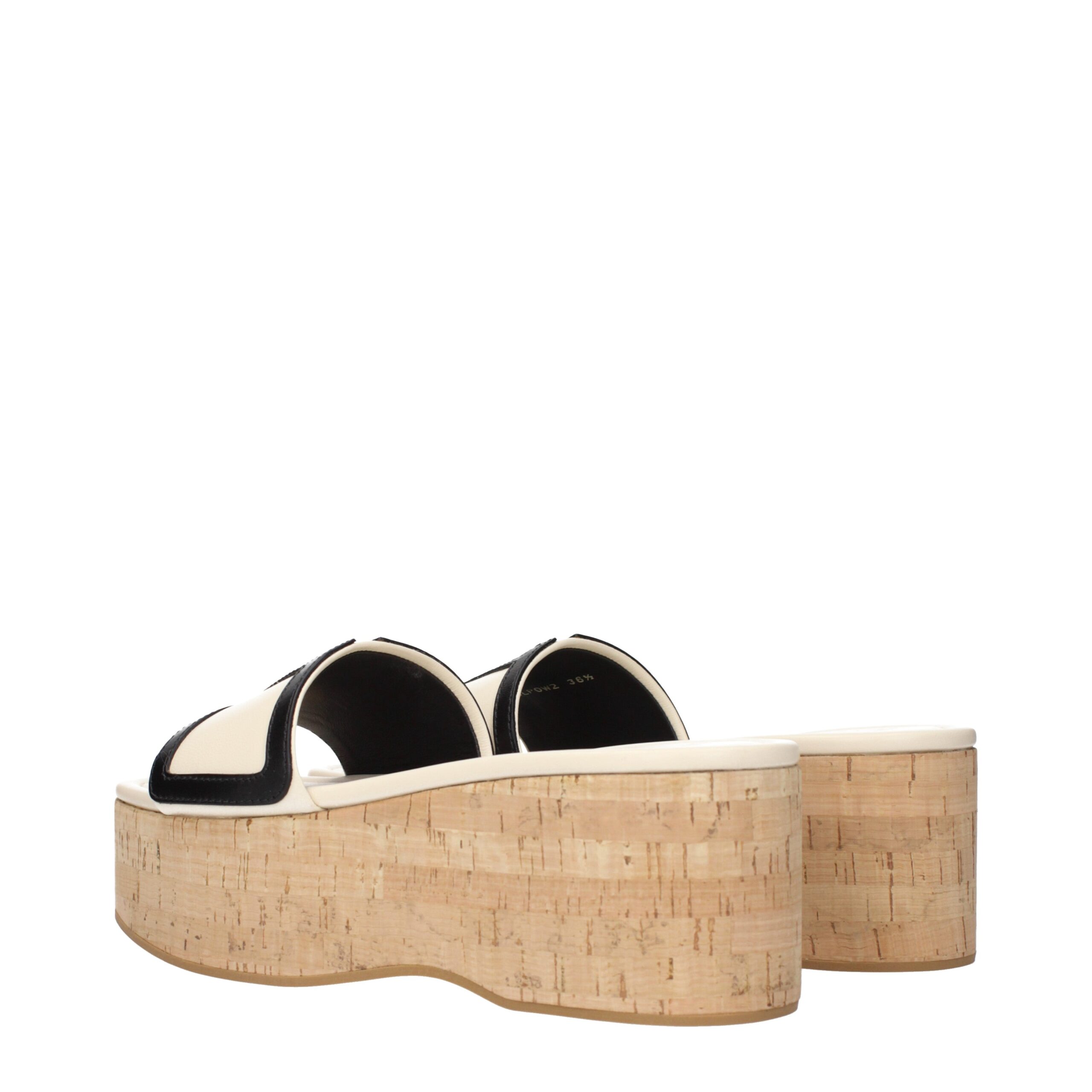 Valentino Garavani Beige Leather Wedge Sandals - Image 4