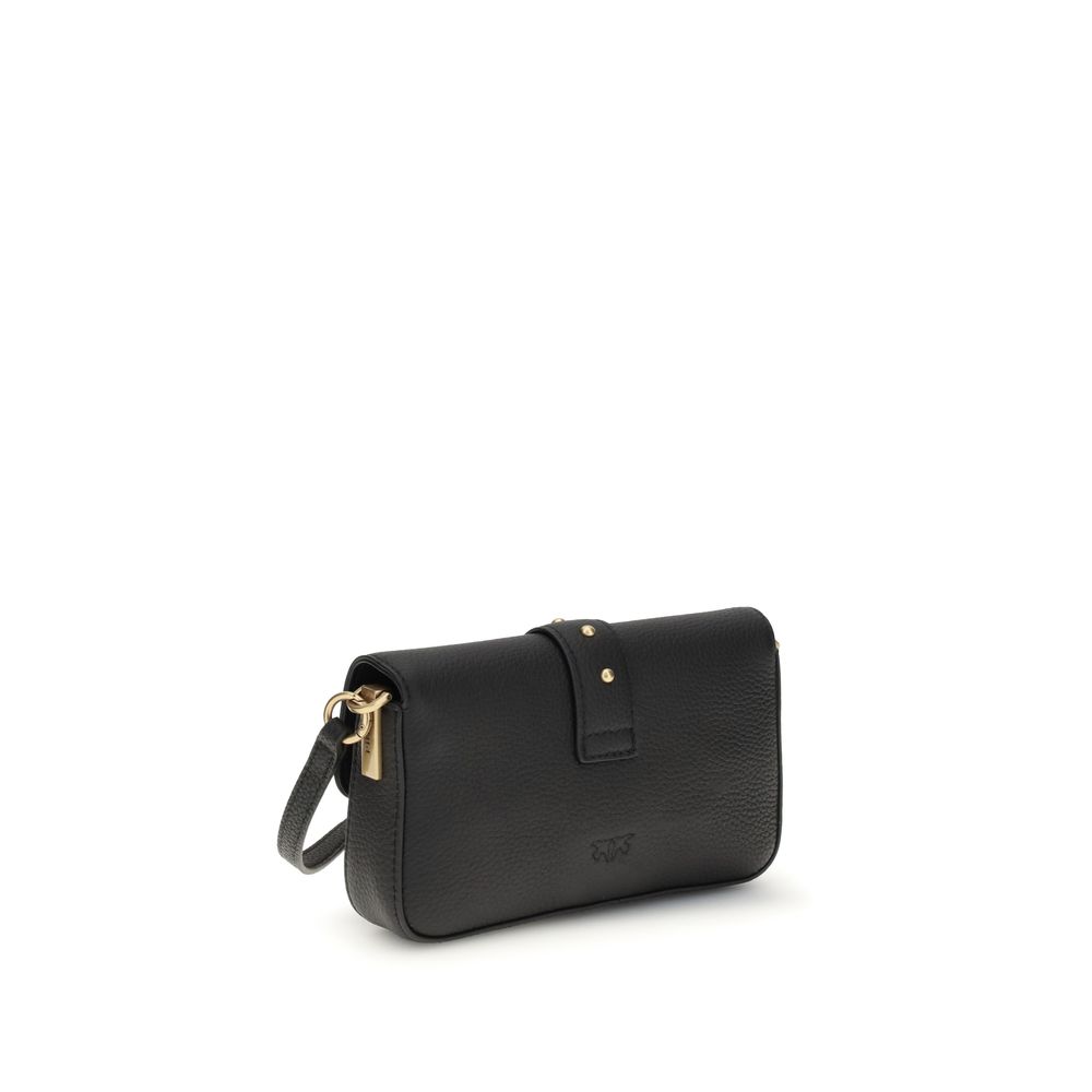 PINKO Black Calf Leather Bos Taurus Shoulder Bag - Image 3