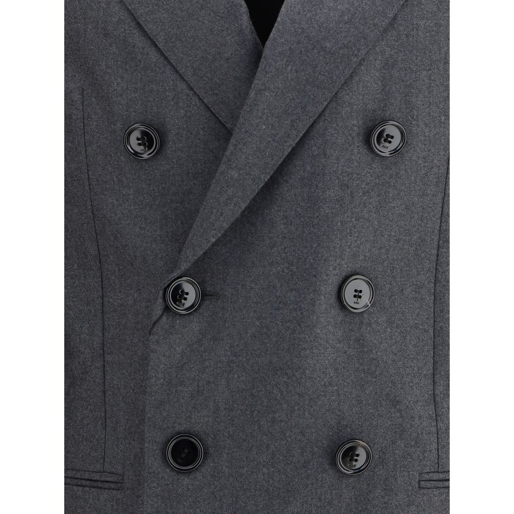 Ami Paris Gray Fleece Wool Blazer - Image 3