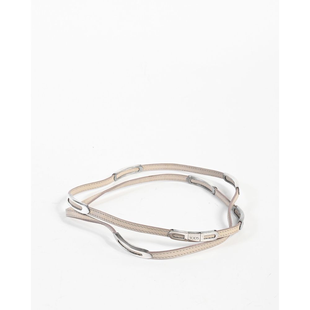 Tod's Beige Leather Bracelet - Image 2