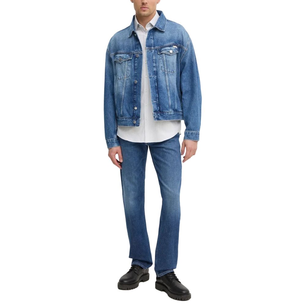Calvin Klein Jeans Blue Cotton Relaxed Fit Jeans - Image 3