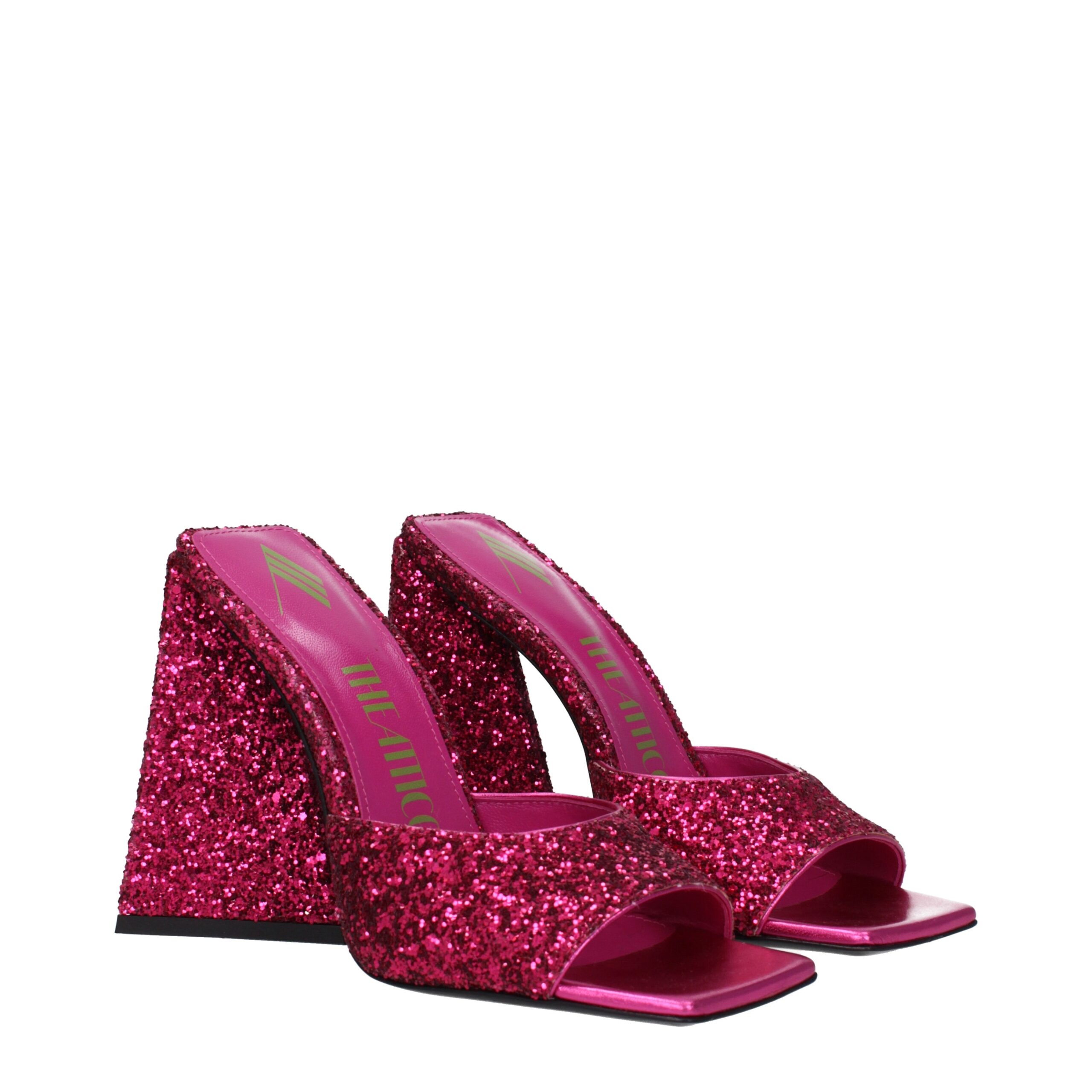 The Attico Pink Plastic Platform Sandals - Image 2