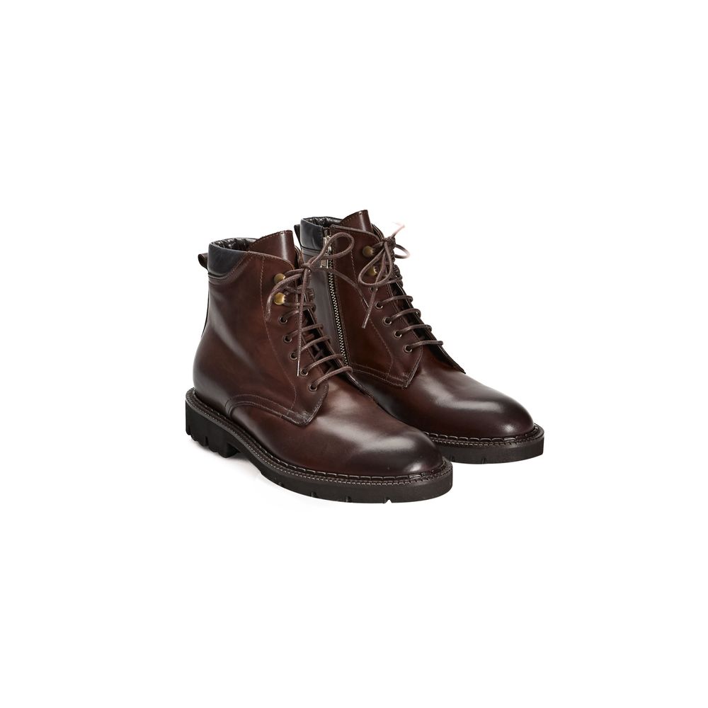 Roberto Pepe Luxury Brown Calfskin Men Boot - Image 3